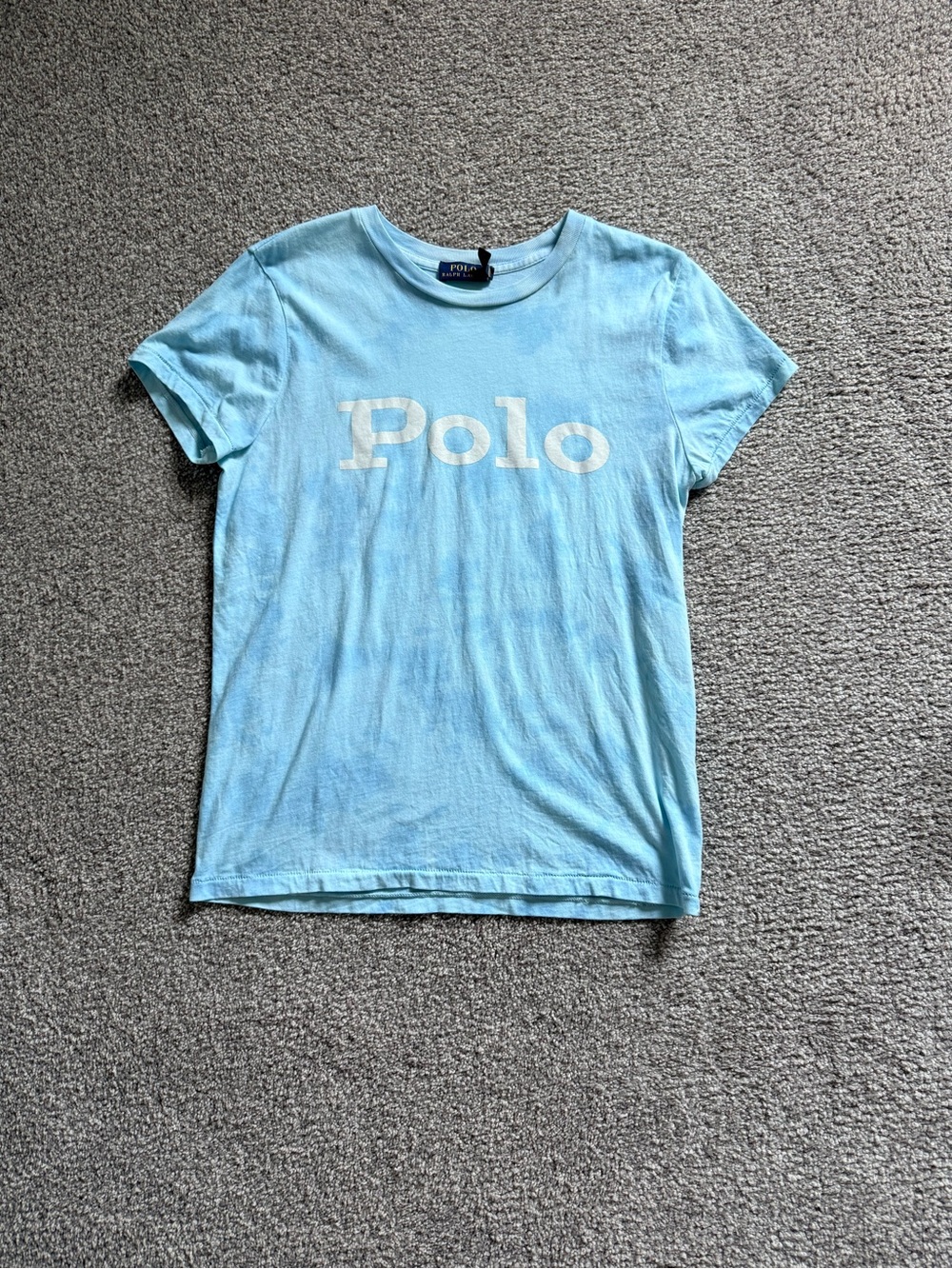 Ralph Lauren Polo Cloud Tye Dye Light Blue Short Sleeve Tee